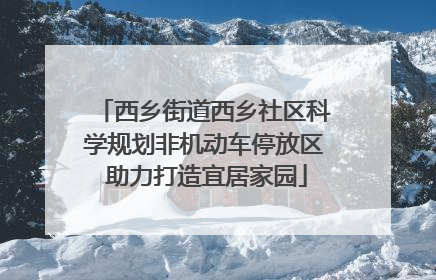 西乡街道西乡社区科学规划非机动车停放区 助力打造宜居家园