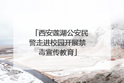 西安莲湖公安民警走进校园开展禁毒宣传教育
