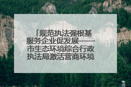 规范执法强根基 服务企业促发展——市生态环境综合行政执法局激活营商环境“绿色动能”