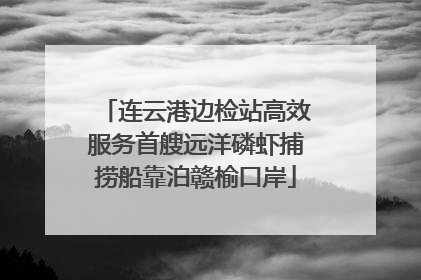 连云港边检站高效服务首艘远洋磷虾捕捞船靠泊赣榆口岸
