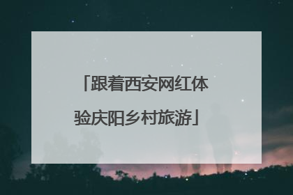 跟着西安网红体验庆阳乡村旅游