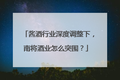 酱酒行业深度调整下，南将酒业怎么突围？