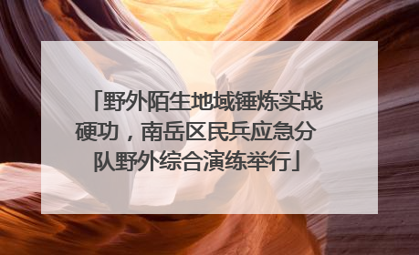 野外陌生地域锤炼实战硬功，南岳区民兵应急分队野外综合演练举行