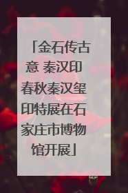 金石传古意 秦汉印春秋秦汉玺印特展在石家庄市博物馆开展