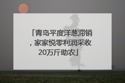 青岛平度洋葱滞销，家家悦零利润采收20万斤助农
