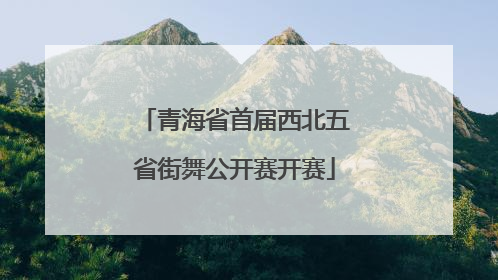 青海省首届西北五省街舞公开赛开赛