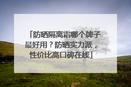 防晒隔离霜哪个牌子最好用？防晒实力派，性价比高口碑在线