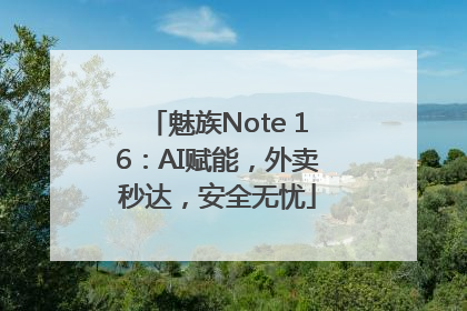 魅族Note 16：AI赋能，外卖秒达，安全无忧