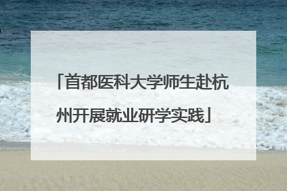 首都医科大学师生赴杭州开展就业研学实践