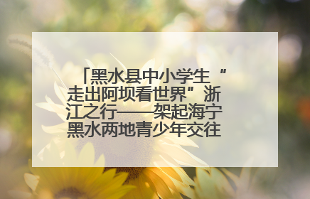 黑水县中小学生“走出阿坝看世界”浙江之行——架起海宁黑水两地青少年交往交流交融新桥梁