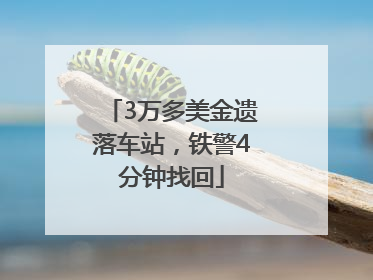 3万多美金遗落车站，铁警4分钟找回