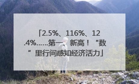 2.5%、116%、12.4%……第一、新高！“数”里行间感知经济活力