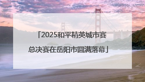 2025和平精英城市赛总决赛在岳阳市圆满落幕