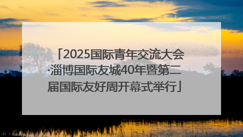 2025国际青年交流大会·淄博国际友城40年暨第二届国际友好周开幕式举行