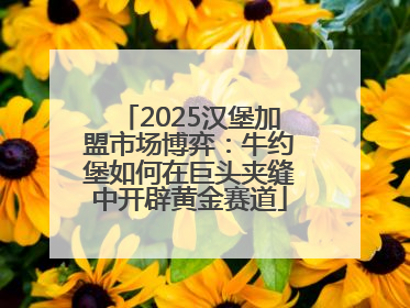 2025汉堡加盟市场博弈：牛约堡如何在巨头夹缝中开辟黄金赛道