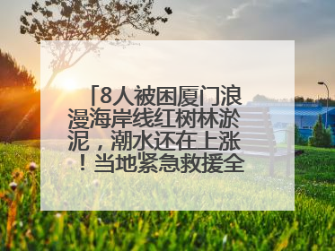 8人被困厦门浪漫海岸线红树林淤泥，潮水还在上涨！当地紧急救援全部脱困