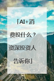 AI+消费投什么？资深投资人告诉你