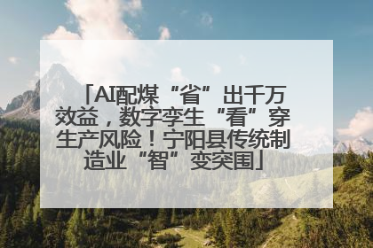 AI配煤“省”出千万效益，数字孪生“看”穿生产风险！宁阳县传统制造业“智”变突围
